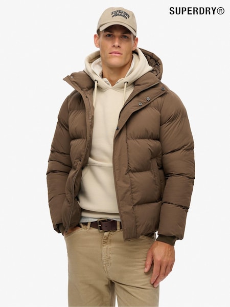 Superdry Warm Brown Hooded Puffer Jacket (804336) | €212