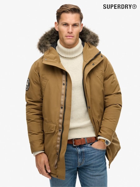 Maro cangur - Jachetă parka cu blană artificială Everest Superdry (804583) | 701 LEI