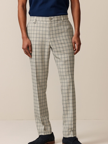Neutral Slim Fit Check Smart Trousers (804869) | €16