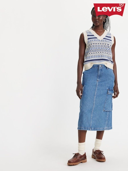 Levi's® 100% Cotton Cause And Effect Cargo Midi Skirt (805414) | 292 LEI