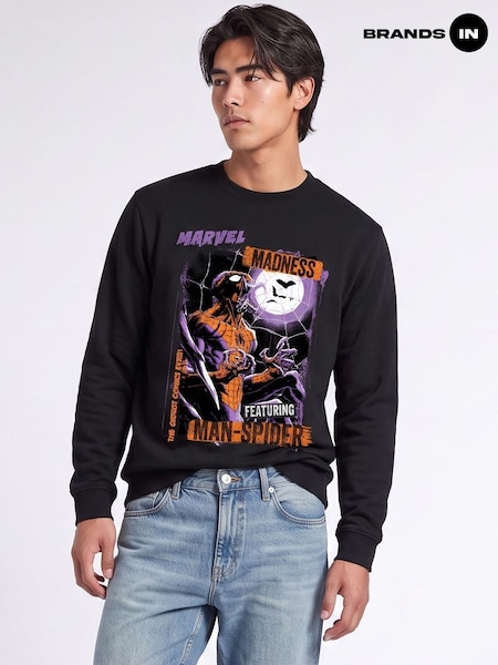 Black - Regular Brands In Marvel Madness Halloween Sweatshirt