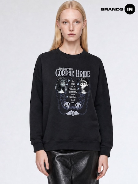 Schwarz - Brands In Corpse Bride Poem Emily Halloween Sweatshirt
