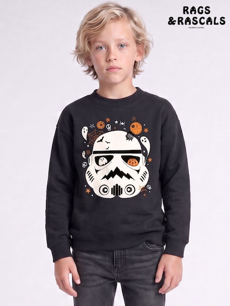 أسود - سويت شيرت Rags & Rascals Star Wars Storm Halloween