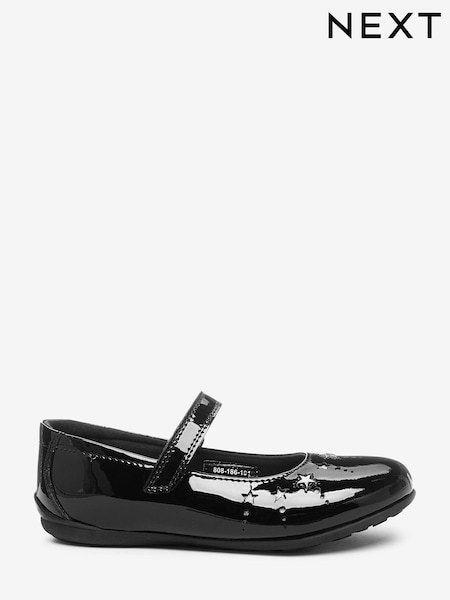 Black Patent Leather Wide Fit (G) Star Mary Janes Shoes (806115) | €21 - €26