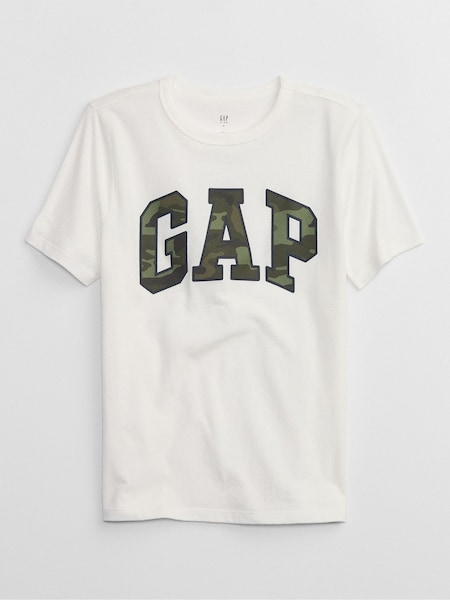 Gap White Camo Short Sleeve Logo T-Shirt (4-13yrs) (806320) | €14