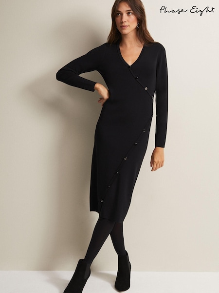 Phase Eight Black Knitted Kellia Midi Dress (806326) | €72