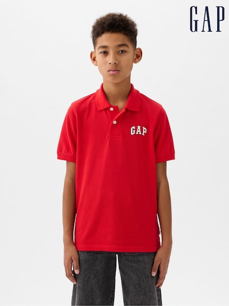 Gap Red Logo Short Sleeve Polo Shirt (4-13yrs) (806375) | €16