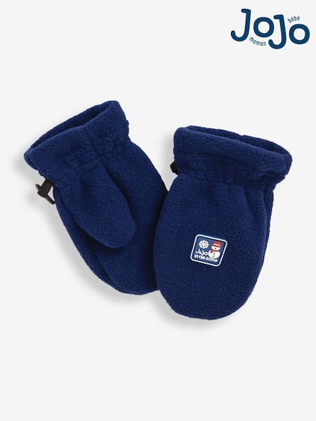 כחול כהה - Jojo Maman Bébé Polarfleece Mittens With Thumb (806408) | ‏58‏₪