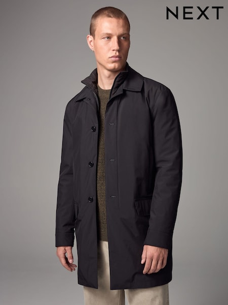 Black Shower Resistant Padded Funnel Neck Coat (806683) | €148