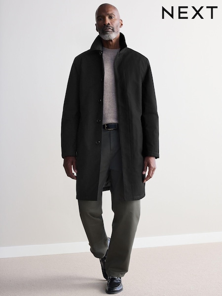 Black British Millerain Signature Shower Resistant Longer Length Trench Coat (806846) | €177