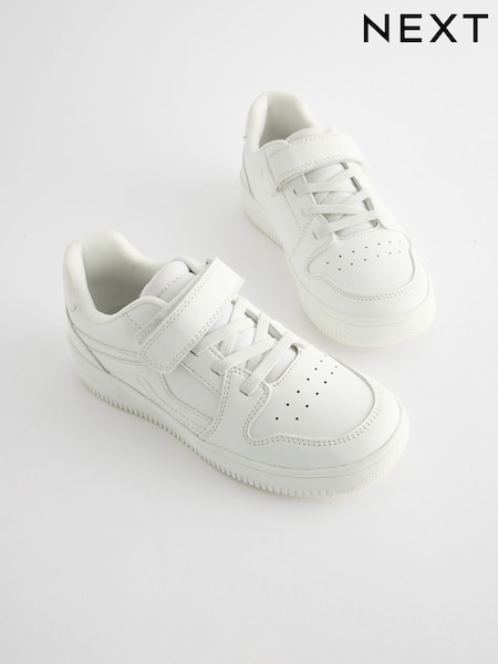 All White Elastic Lace Trainers (806860) | AED117 - AED152