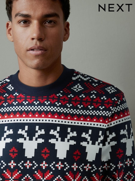 Mornarsko modra/rdeča - Pulover z okroglim ovratnikom - Christmas Sweatshirt (807035) | € 18