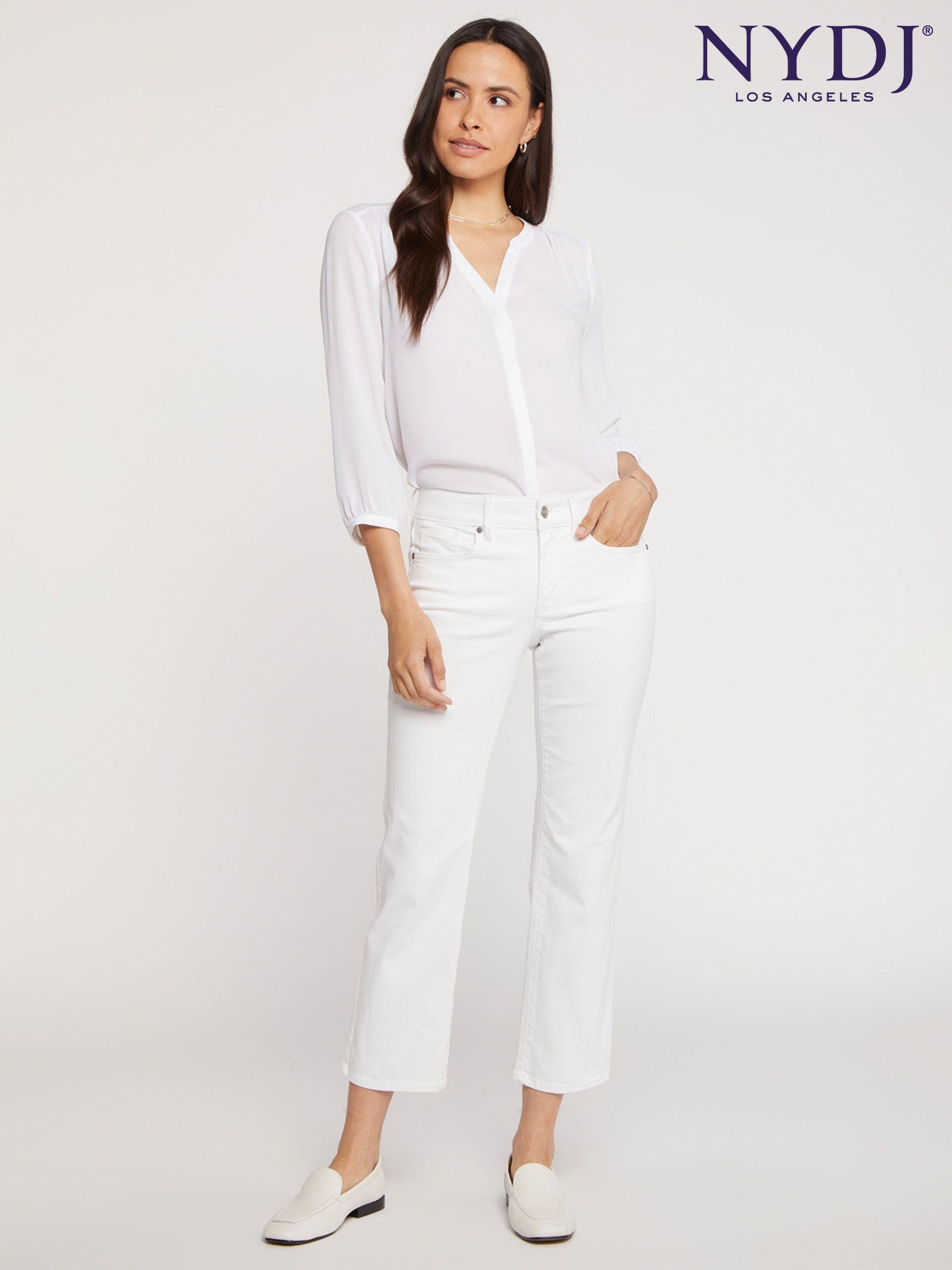 Straight leg white jeans womens discount