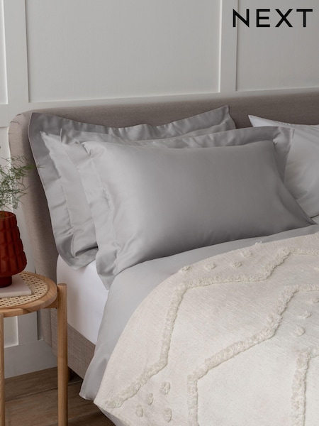 Set of 2 Silver Grey 400 Thread Count 100% Egyptian Cotton Pillowcases (807503) | 704 UAH - 782 UAH