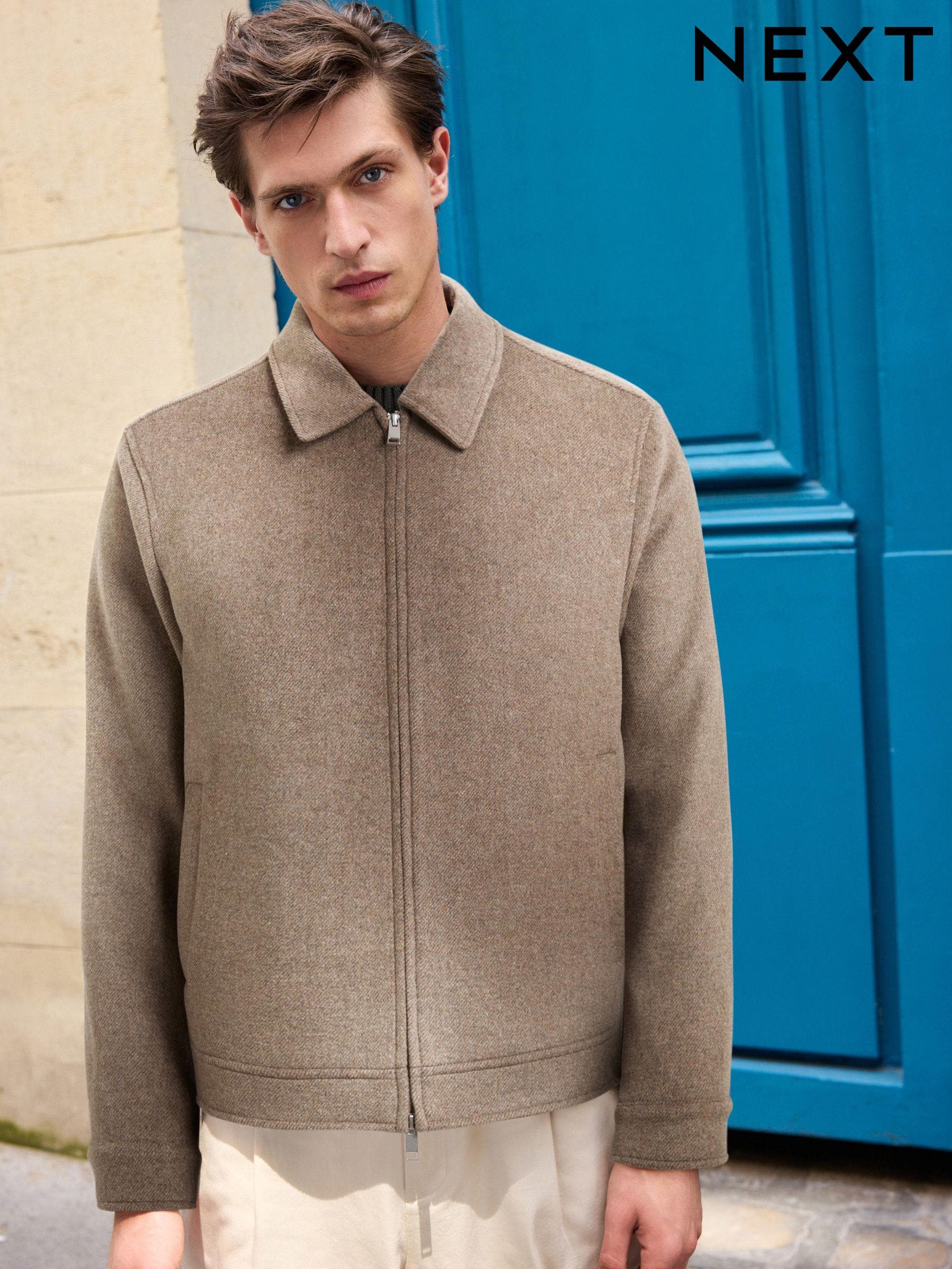 Mens Beige Jackets Mens Natural Jackets Next Oman