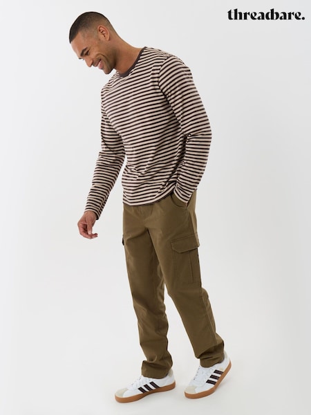 Green - Regular Threadbare Regular Fit Cotton Cargo Trousers