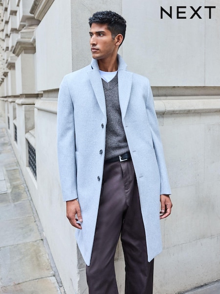 Light Grey Epsom Overcoat with Wool (808465) | €136