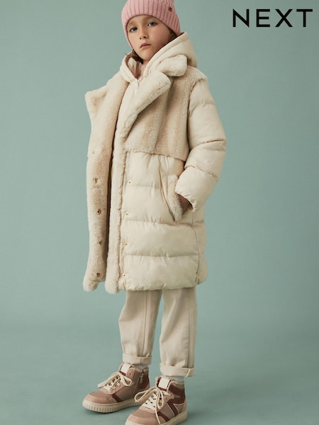 Cream Borg Trim Jacket (3-16yrs) (808553) | €24 - €30