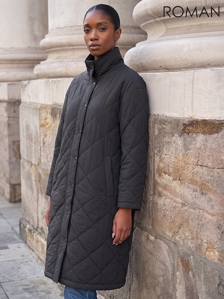 Black - Roman Petite Oversized Puffer Coat