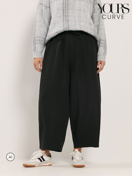 Schwarz - Yours Curve Barrel-Hosenbein Hosen
