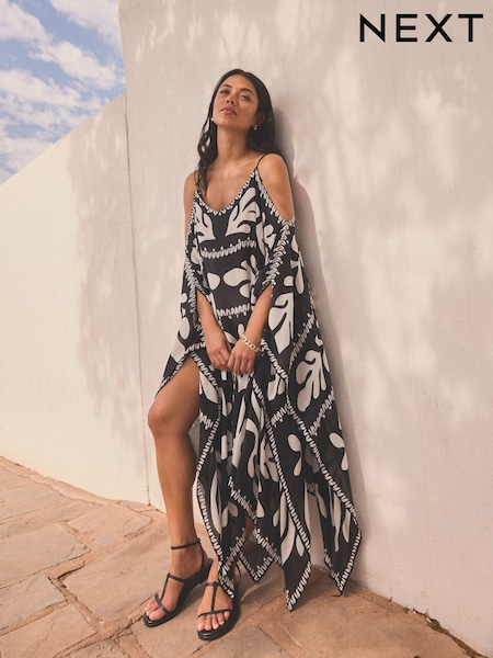 Blue & White Cold Shoulder Cover-Up (808861) | €25