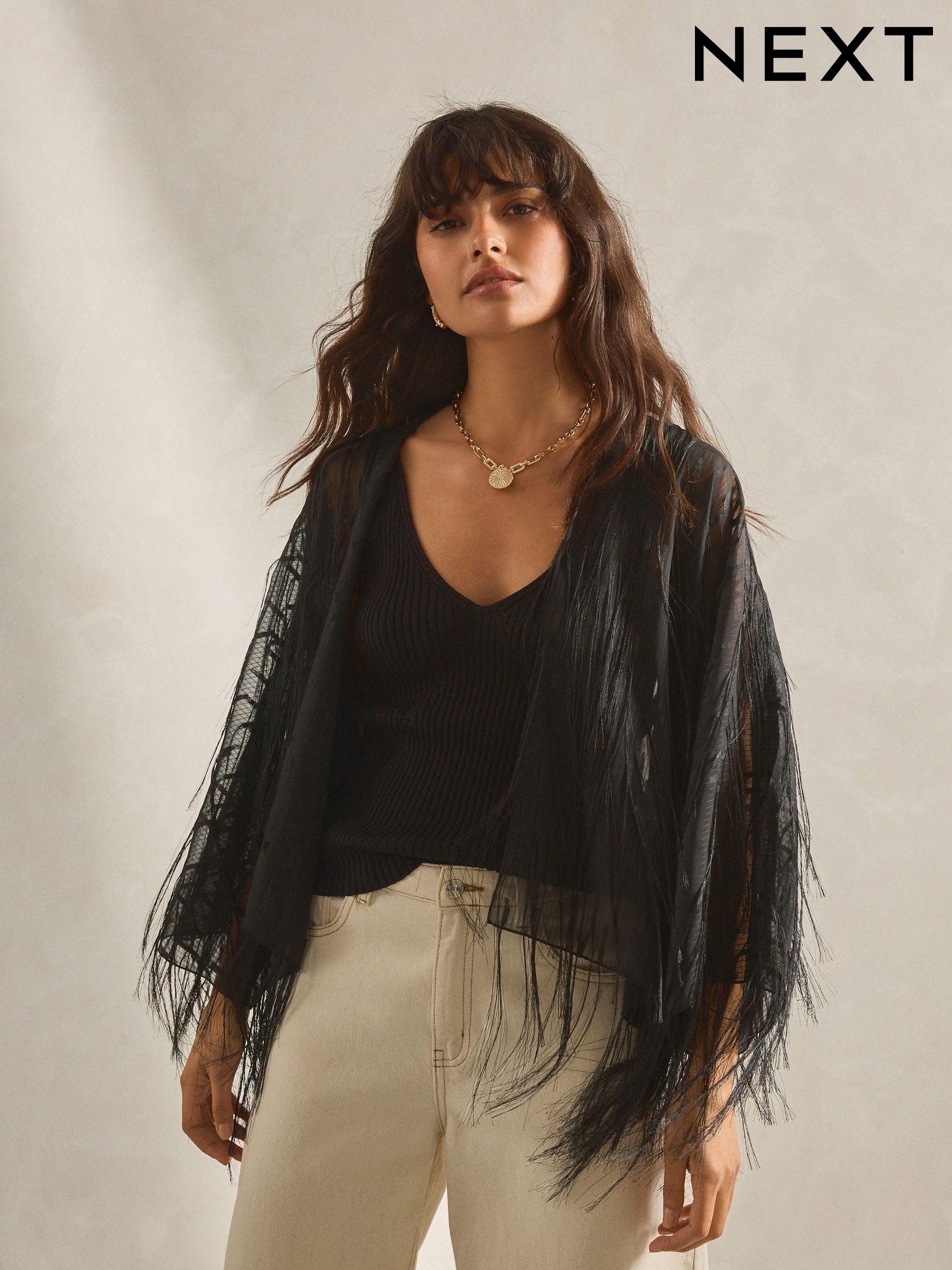 Black swim kimono clearance