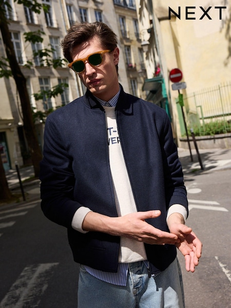 Wool Blend Bomber Jacket (809300) | ‏129 د.إ.‏