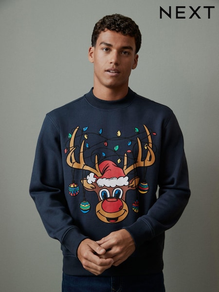 Dark Navy Blue Crew Sweatshirt Christmas Sweatshirt (810146) | €16