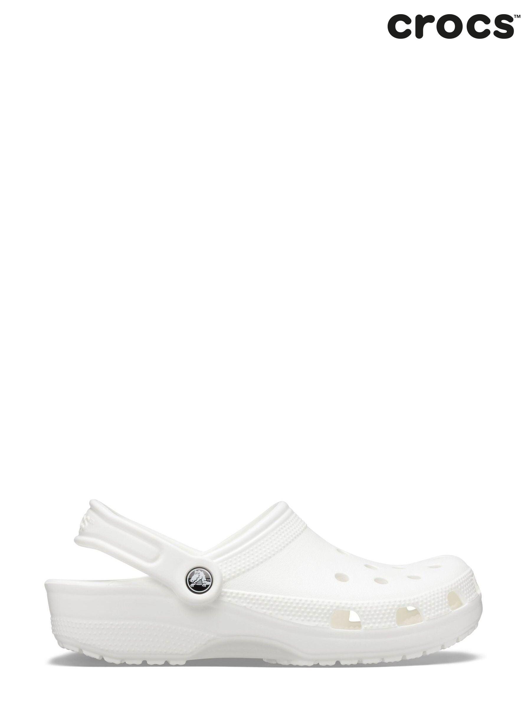 Plain white crocs clearance