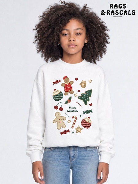 White - Rags & Rascals Christmas Icons Sweatshirt