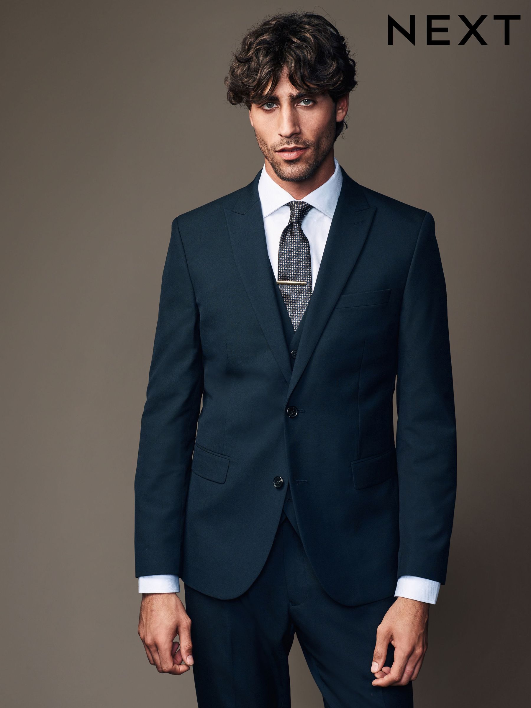 Next mens slim suits hotsell