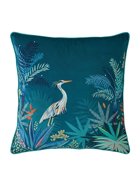 Sara Miller Teal Blue Heron Cushion (811309) | €72
