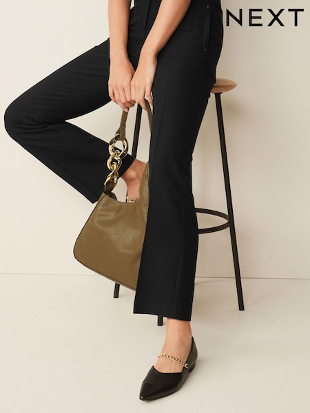 Black Tailored Elasticated Back Boot Cut Trousers (811352) | €16.50