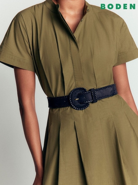 Blue - Boden Covered Whipstitch Belt
