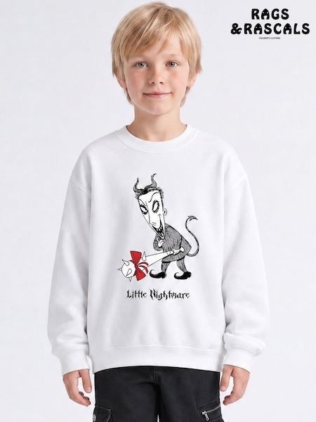أبيض - Rags & Rascals Disney Nightmare Before Christmas Little One Sweatshirt