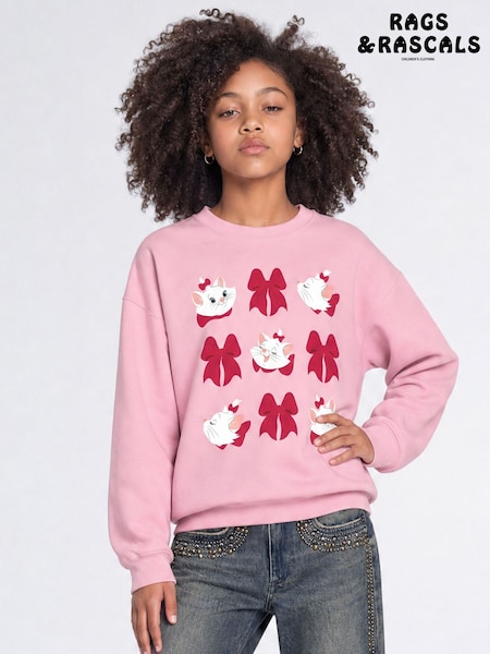 Pink - Rags & Rascals Disney Aristocats Marie Bows Christmas Sweatshirt