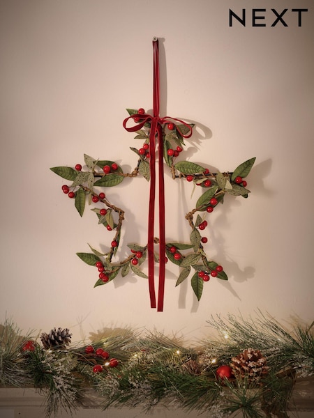 Christmas Berry Star Wreath (812378) | ‏45 د.إ.‏
