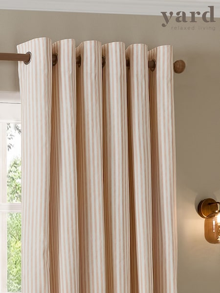 Yard Hebden Striped Eyelet Curtains