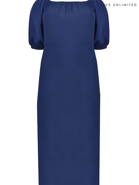 Live Unlimited Curve - Navy Blue Bardot Maxi Dress (812959) | €34