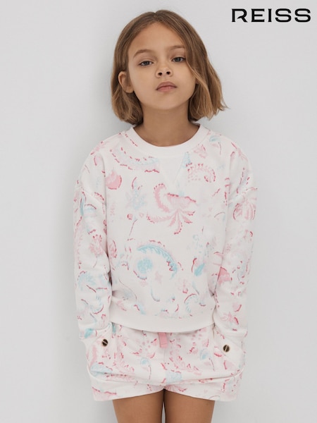 Reiss Pink Jessie 4-9 yrs Crew Neck Jumper and Shorts Set (813029) | €88