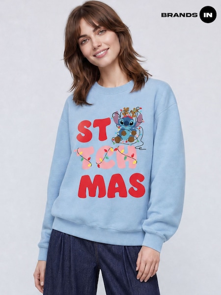 Blue - Brands In Disney Lilo & Stitch Stitchmas Christmas Sweatshirt