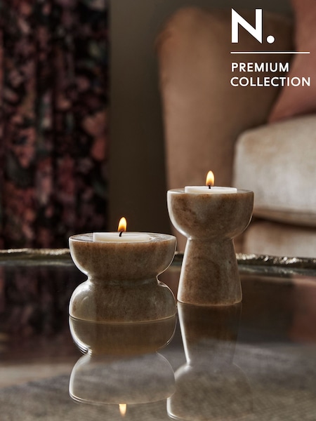 Grey N. Premium Marble Tea Light Candle Holders (813698) | CA$64