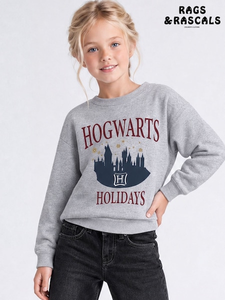 Gris - Rags & Rascals Harry Potter Hogwarts In The Snow Christmas Sweatshirt