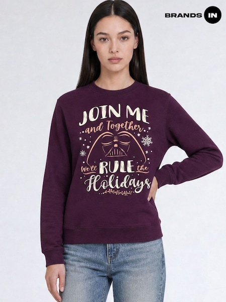 Red - Brands In Star Wars Rule The Holidays Christmas Sweatshirt