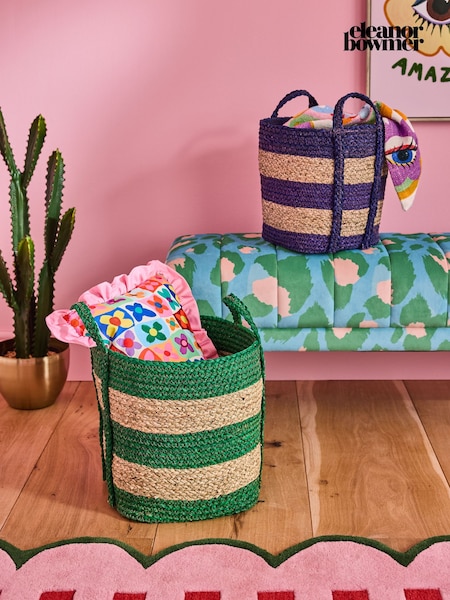 Eleanor Bowmer Set of 2 Rattan Storage Baskets (814378) | €74