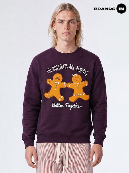 אדום - Regular Brands In Holidays Together Christmas Sweatshirt