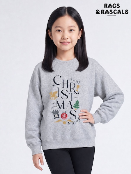 Gris - Rags & Rascals Harry Potter Christmas Is Magic Sweatshirt