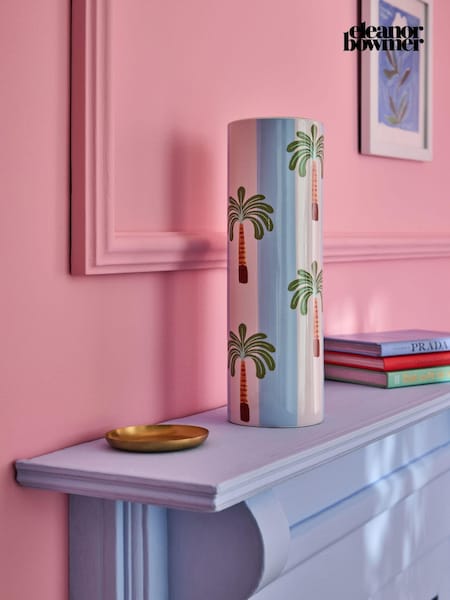 Eleanor Bowmer Blue/Green Palm Tree Vase (814595) | €37