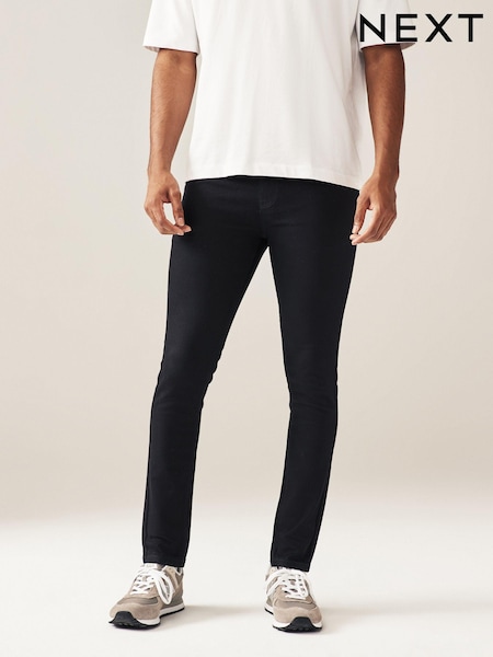 Solid Black Super Skinny Fit Classic Stretch Jeans (814606) | €6