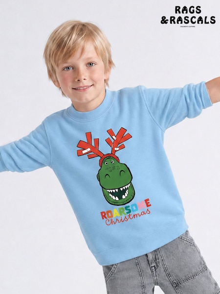 Blue - Rags & Rascals Disney Toy Story Roarsome Christmas Sweatshirt
